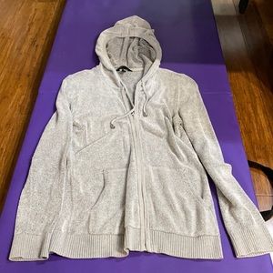 Soft Gray Sweater w/ Hood